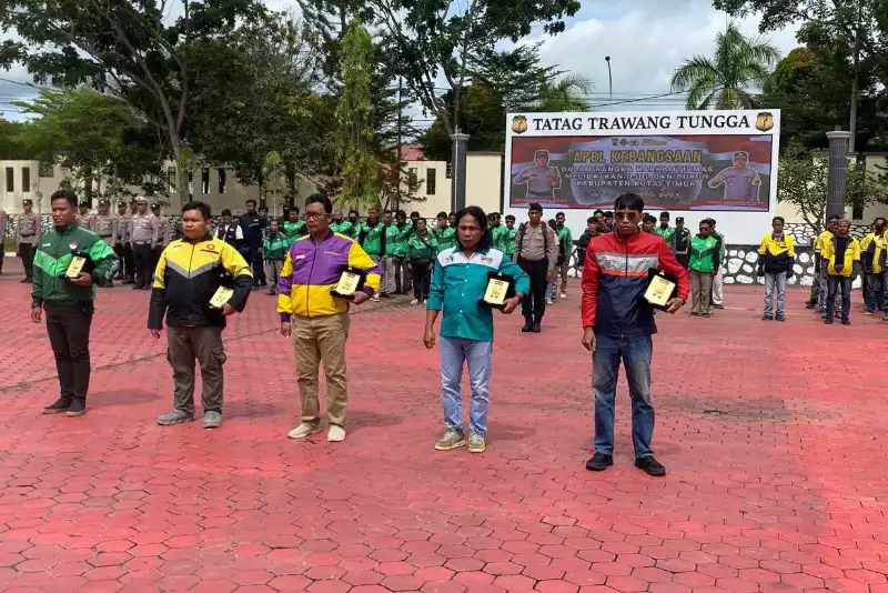 Polres Kutai Timur Bersama Komunitas Ojol