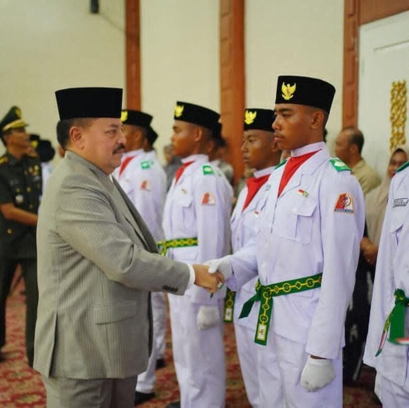 72 Paskibraka Nagan Raya Resmi Dikukuhkan Bupati TRK, Siap Kibarkan Merah Putih pada HUT KE-81 RI
