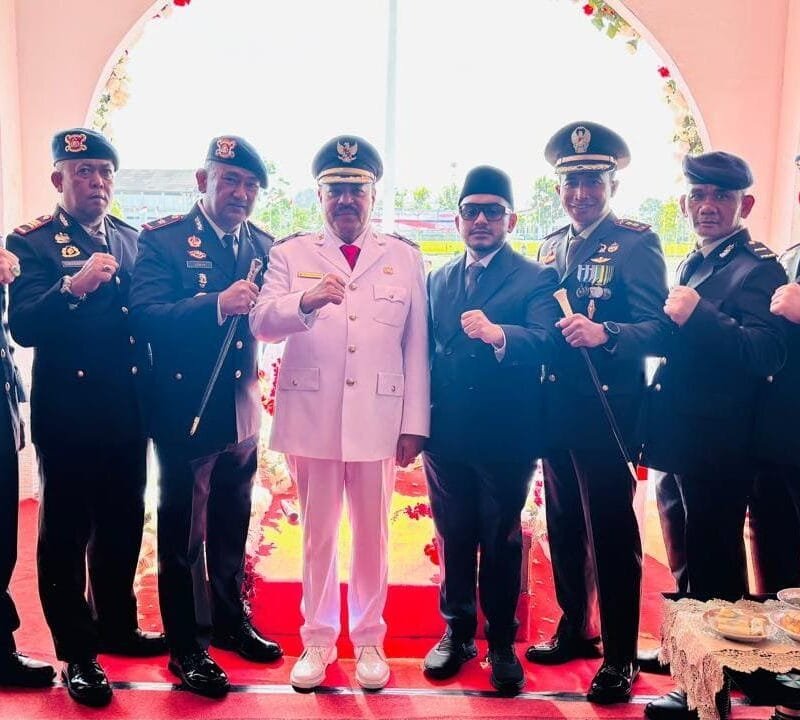 Danyon C Pelopor Brimob Polda Aceh Hadiri Upacara HUT RI-81 di Alun-Alun Suka Makmue
