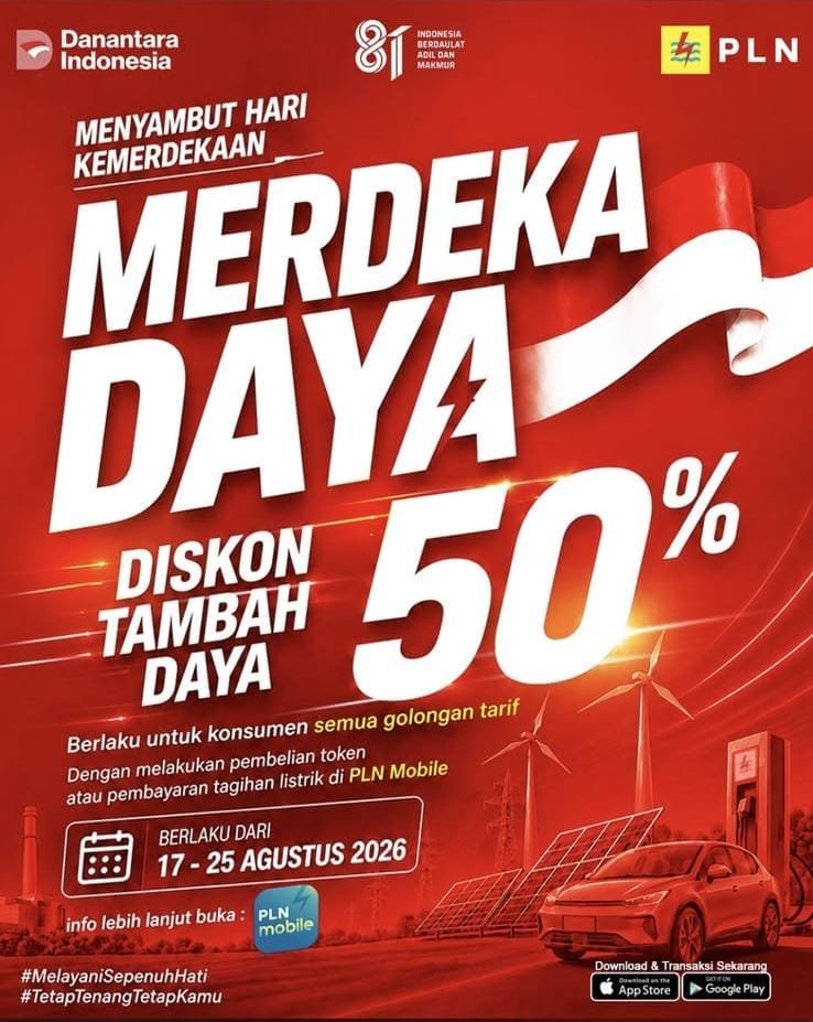 Semarak HUT ke-81 RI, PLN Tasikmalaya Hadirkan Promo Merdeka Daya Diskon Tambah Daya 50 Persen
