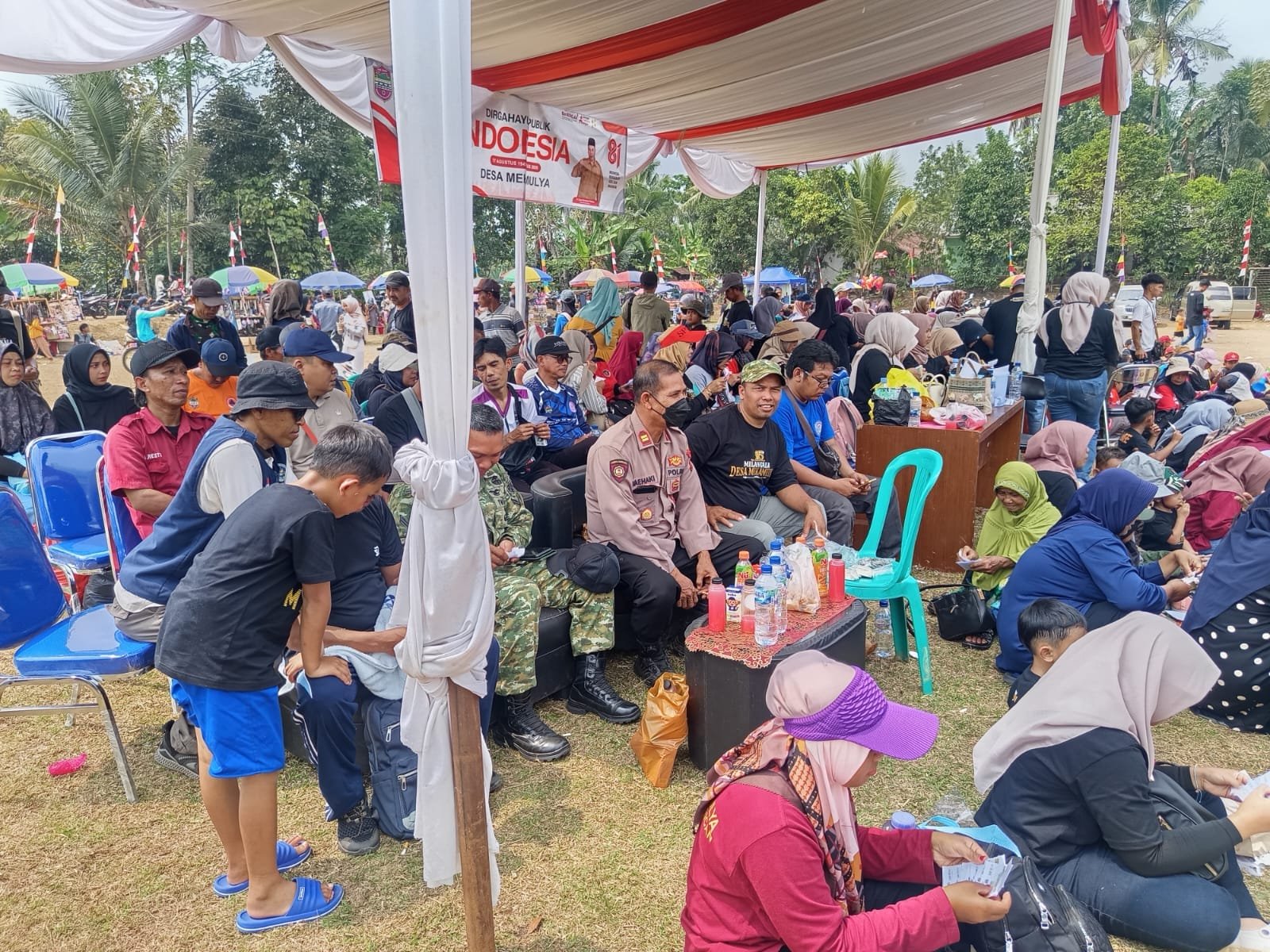 Polsek Pamarican Hadiri Milangkala Desa Mekarmulya, Polri Ajak Warga Jaga Kamtibmas dan Tertib Berlalu Lintas